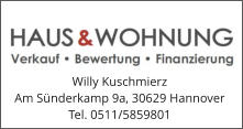 Willy Kuschmierz Am Sünderkamp 9a, 30629 Hannover Tel. 0511/5859801